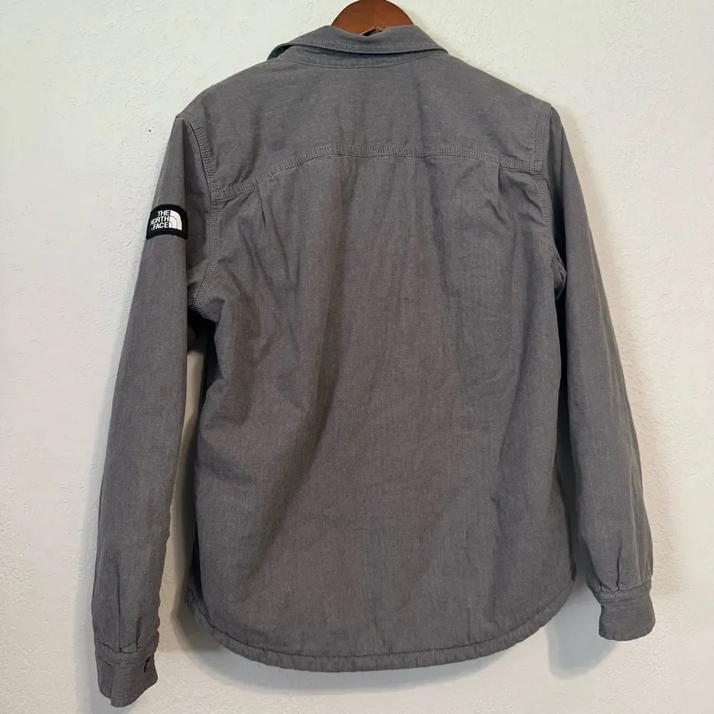 The North Face Gray Heavy Sherpa Lined Campshire Shirt Jacket